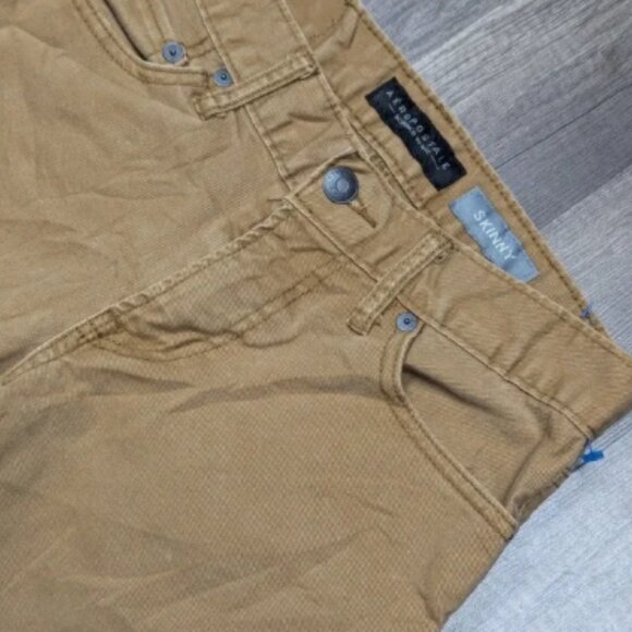 Aeropostale Skinny Khaki Pants Casual Everyday Comfort Stretch Mens 27/28 - Picture 2 of 8